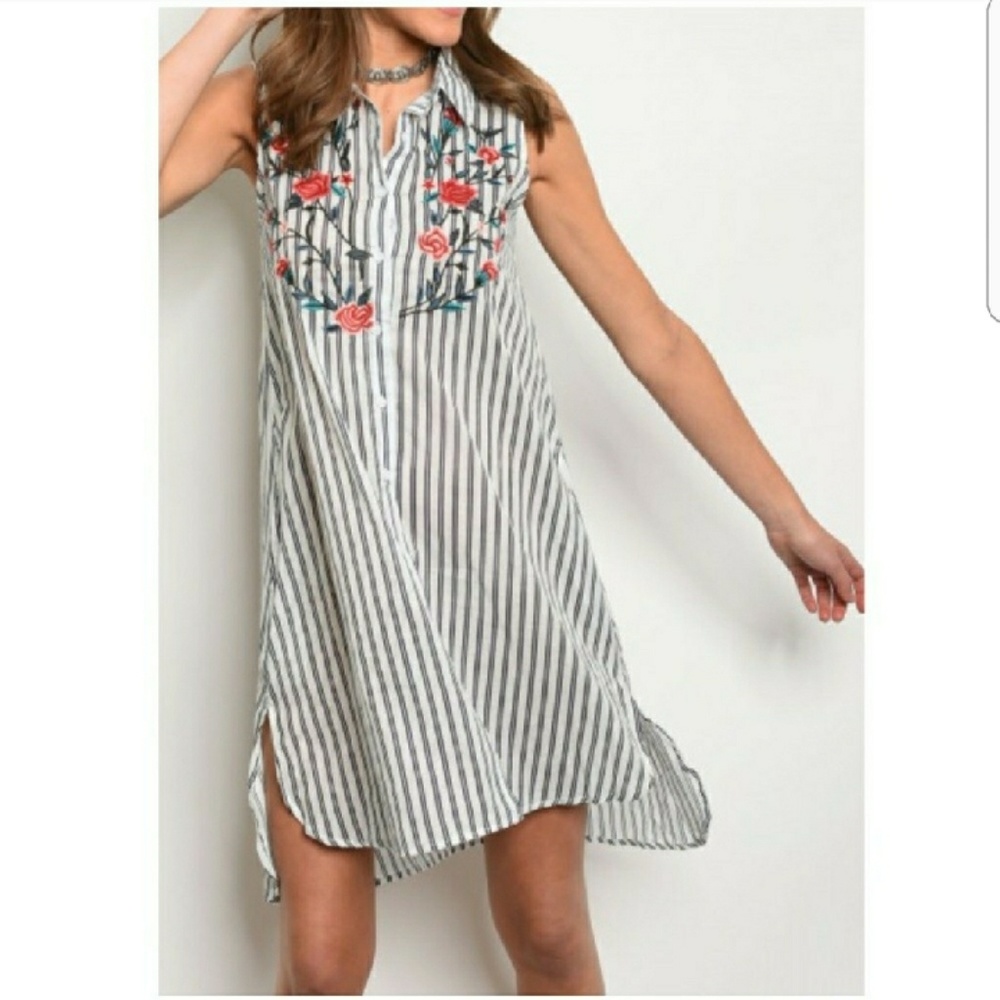 Embroidered Tunic Dress